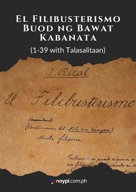 El filibusterismo buod ng bawat kabanata pdf
